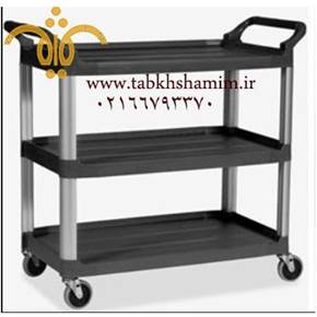 ترولي سه طبقه يژه پلاستيکي مقاوم