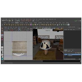 آموزش نکات اعمال بافت نما و وسایل داخلی منزل در نرم افزار Maya 2014